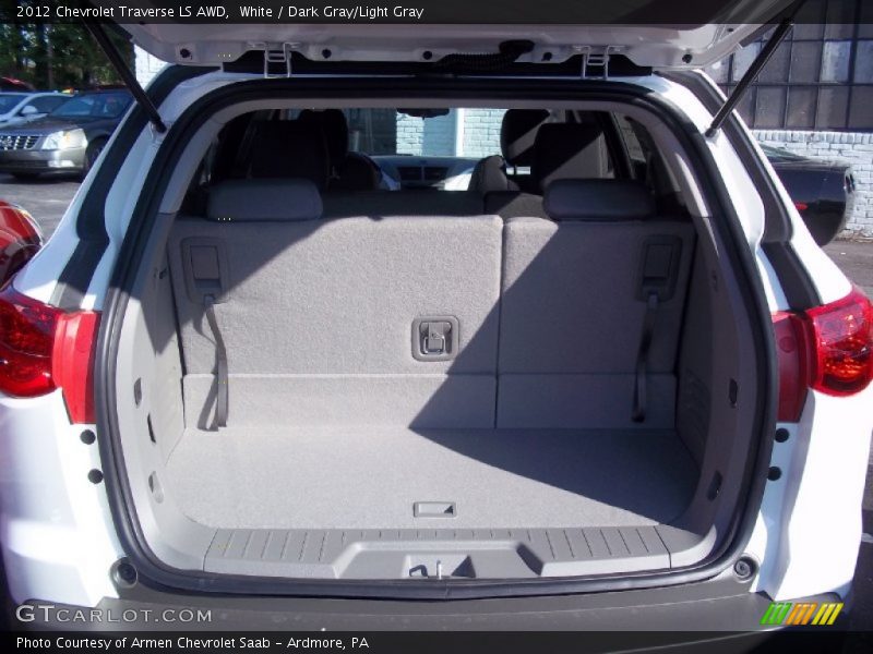 White / Dark Gray/Light Gray 2012 Chevrolet Traverse LS AWD