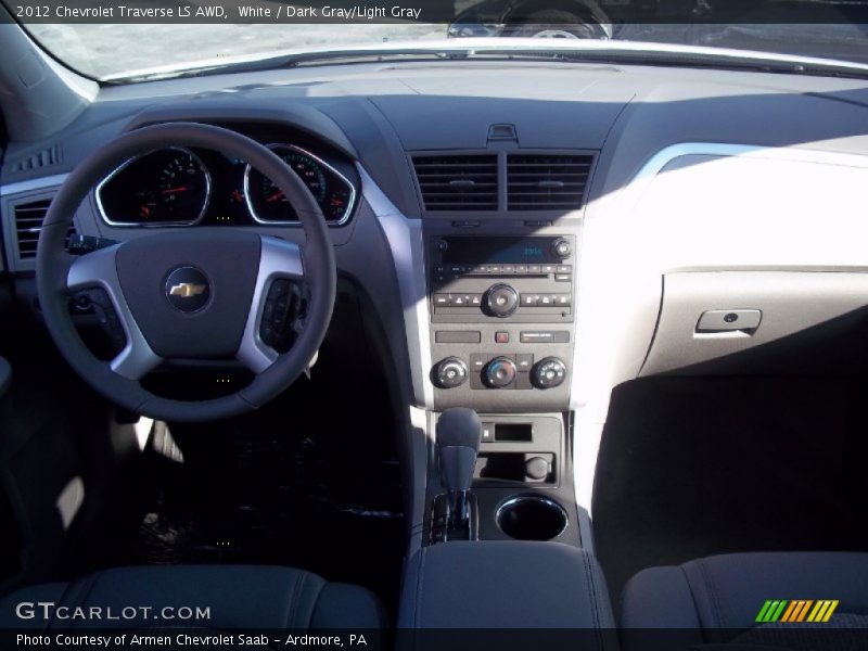 White / Dark Gray/Light Gray 2012 Chevrolet Traverse LS AWD
