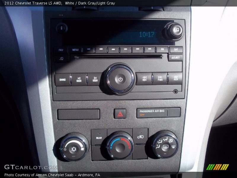 White / Dark Gray/Light Gray 2012 Chevrolet Traverse LS AWD