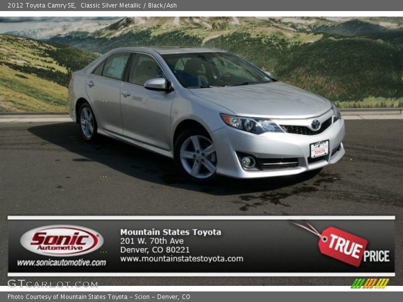Classic Silver Metallic / Black/Ash 2012 Toyota Camry SE