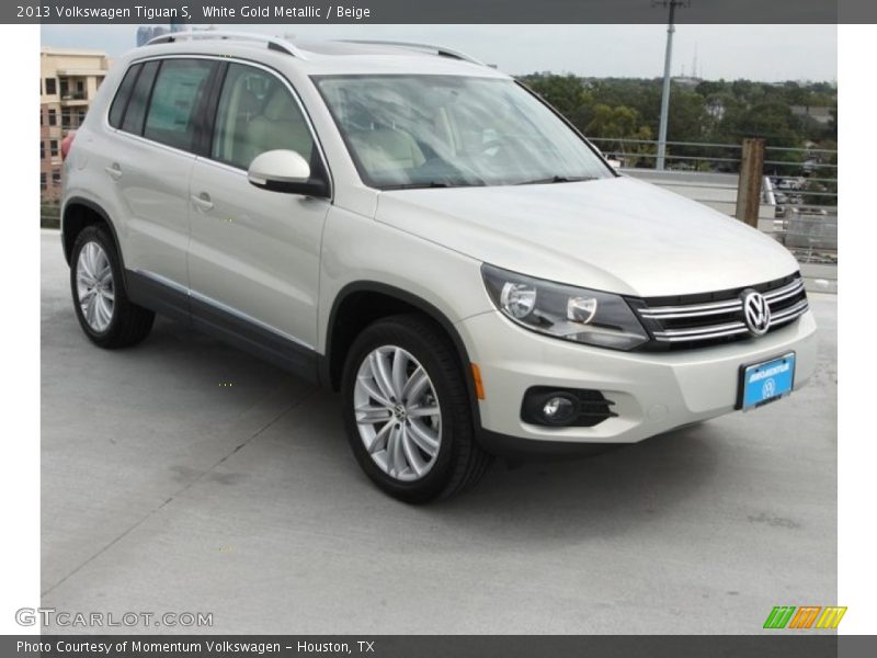 White Gold Metallic / Beige 2013 Volkswagen Tiguan S
