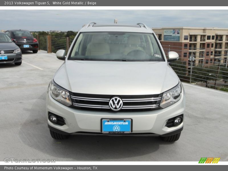 White Gold Metallic / Beige 2013 Volkswagen Tiguan S
