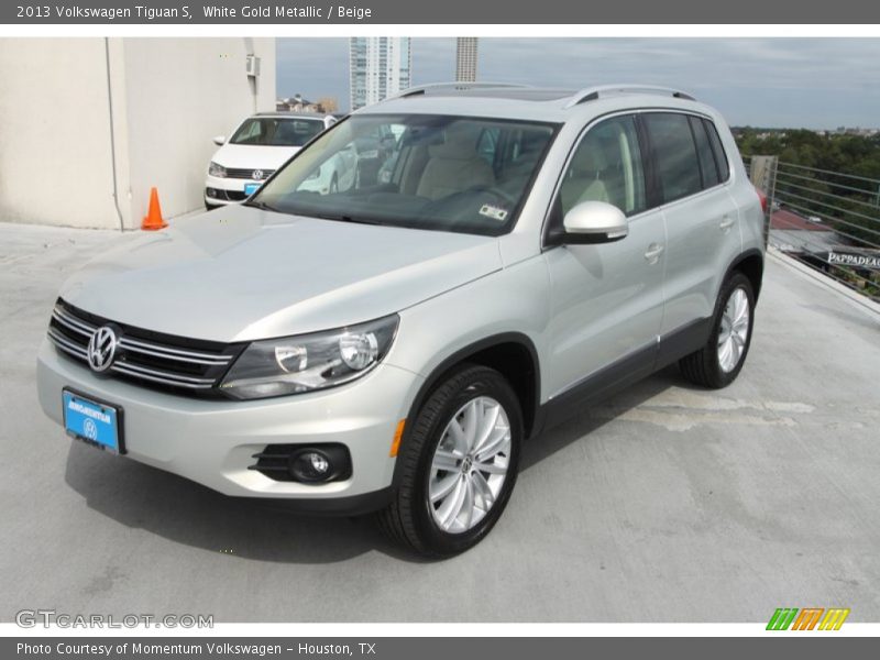 White Gold Metallic / Beige 2013 Volkswagen Tiguan S