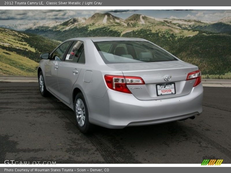 Classic Silver Metallic / Light Gray 2012 Toyota Camry LE