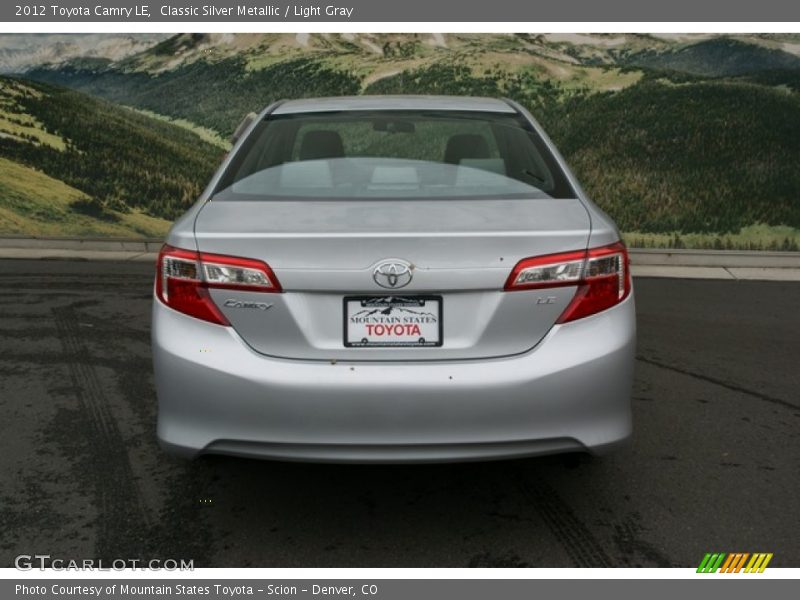 Classic Silver Metallic / Light Gray 2012 Toyota Camry LE