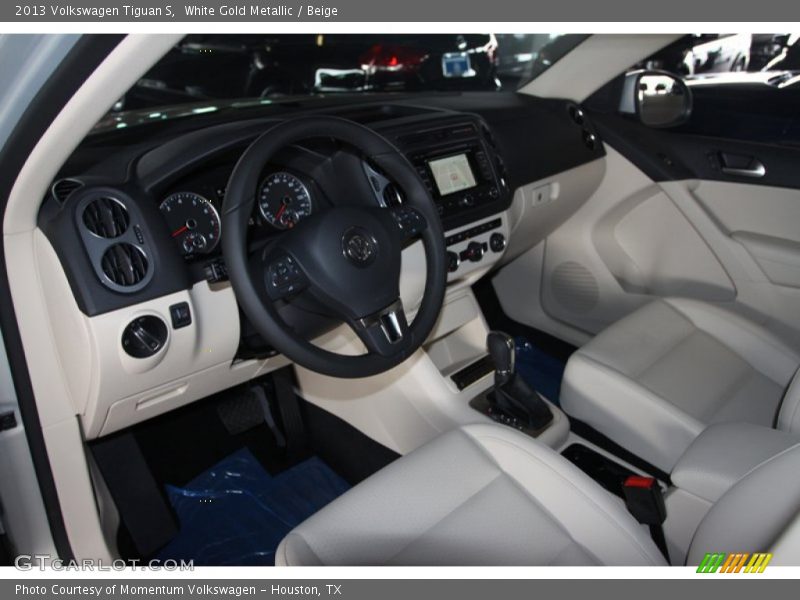 White Gold Metallic / Beige 2013 Volkswagen Tiguan S