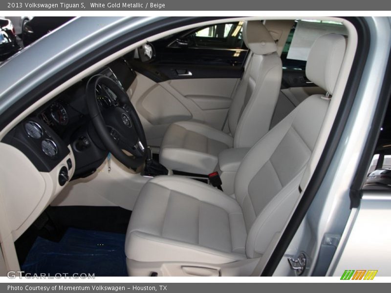 White Gold Metallic / Beige 2013 Volkswagen Tiguan S