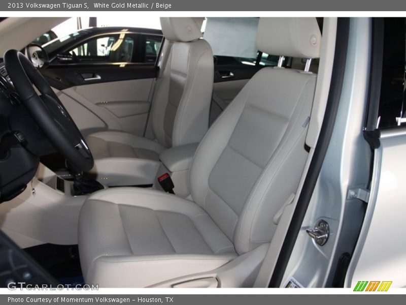 White Gold Metallic / Beige 2013 Volkswagen Tiguan S