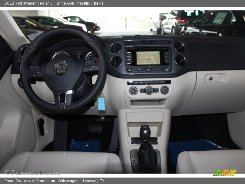 White Gold Metallic / Beige 2013 Volkswagen Tiguan S