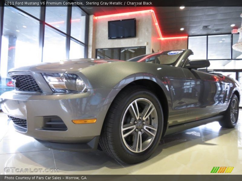 Sterling Gray Metallic / Charcoal Black 2011 Ford Mustang V6 Premium Convertible
