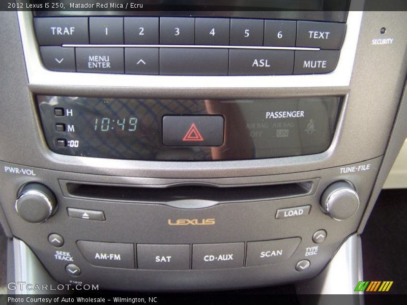 Controls of 2012 IS 250