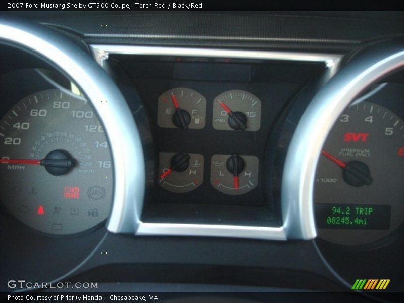  2007 Mustang Shelby GT500 Coupe Shelby GT500 Coupe Gauges