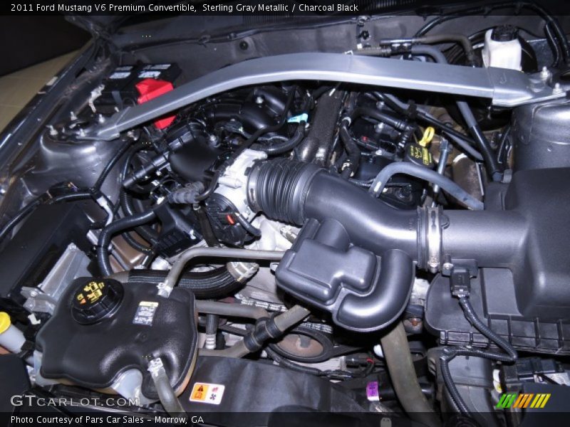 Sterling Gray Metallic / Charcoal Black 2011 Ford Mustang V6 Premium Convertible
