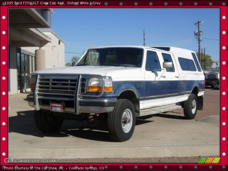 Oxford White / Grey 1995 Ford F350 XLT Crew Cab 4x4