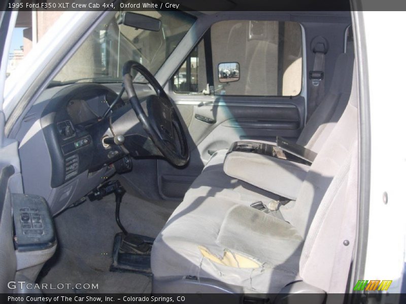 Oxford White / Grey 1995 Ford F350 XLT Crew Cab 4x4