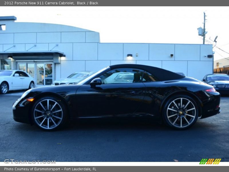 Black / Black 2012 Porsche New 911 Carrera Cabriolet