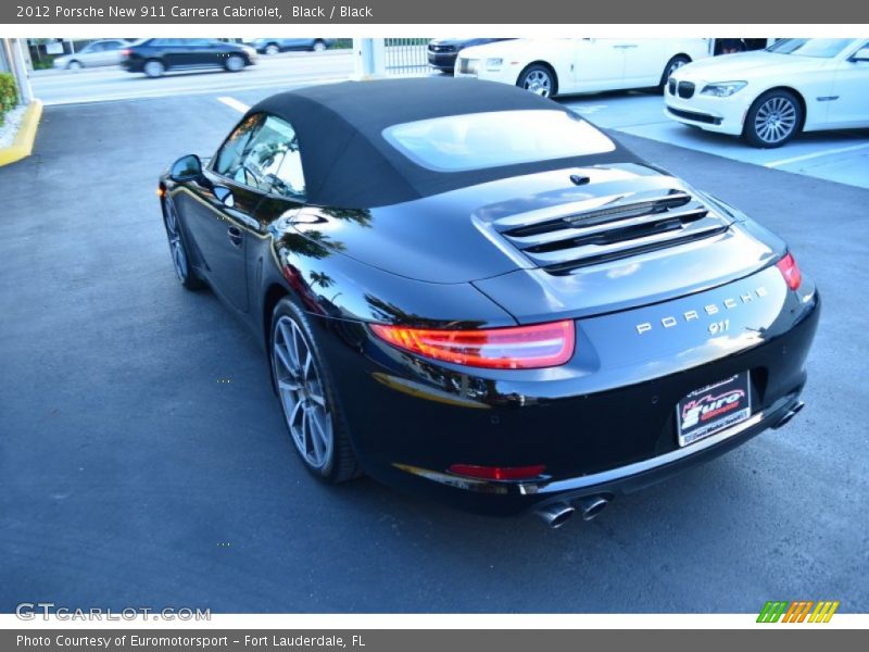 Black / Black 2012 Porsche New 911 Carrera Cabriolet