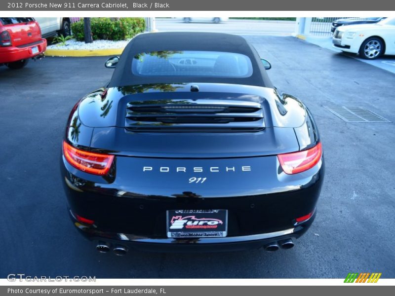 Black / Black 2012 Porsche New 911 Carrera Cabriolet