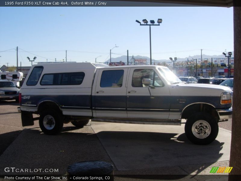 Oxford White / Grey 1995 Ford F350 XLT Crew Cab 4x4