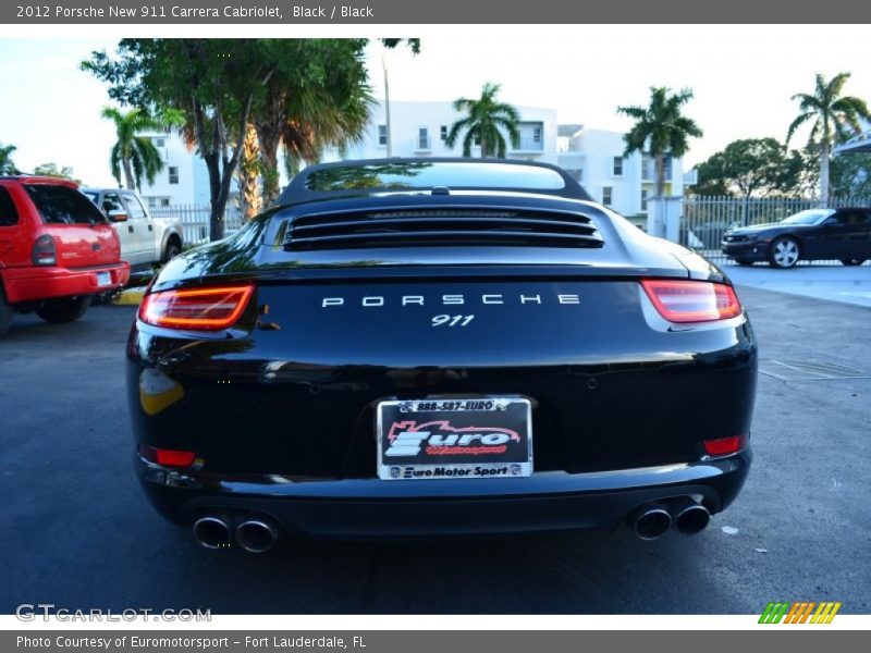 Black / Black 2012 Porsche New 911 Carrera Cabriolet