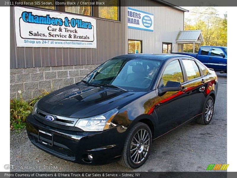 Ebony Black / Charcoal Black 2011 Ford Focus SES Sedan