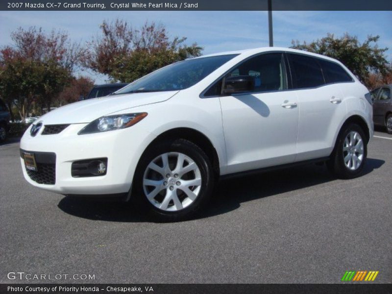 Crystal White Pearl Mica / Sand 2007 Mazda CX-7 Grand Touring