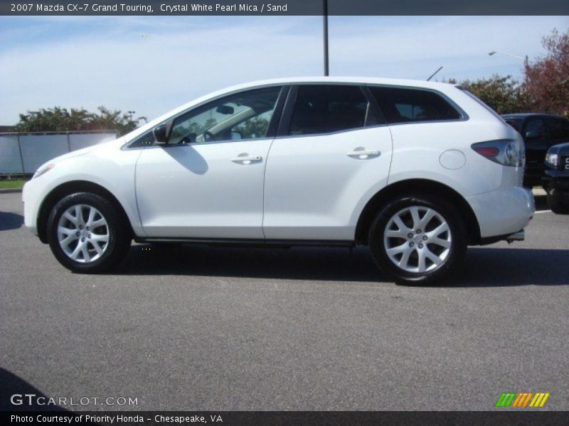 Crystal White Pearl Mica / Sand 2007 Mazda CX-7 Grand Touring
