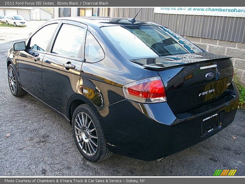 Ebony Black / Charcoal Black 2011 Ford Focus SES Sedan