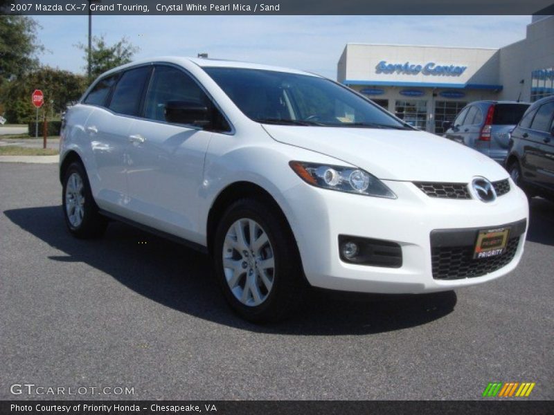 Crystal White Pearl Mica / Sand 2007 Mazda CX-7 Grand Touring