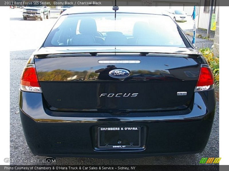 Ebony Black / Charcoal Black 2011 Ford Focus SES Sedan