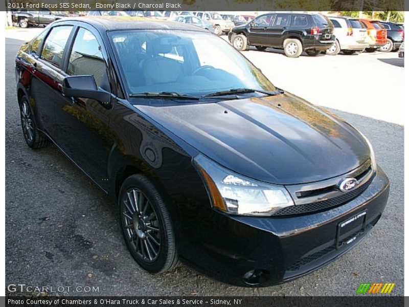 Ebony Black / Charcoal Black 2011 Ford Focus SES Sedan