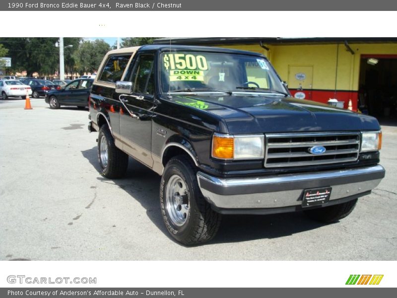 Raven Black / Chestnut 1990 Ford Bronco Eddie Bauer 4x4