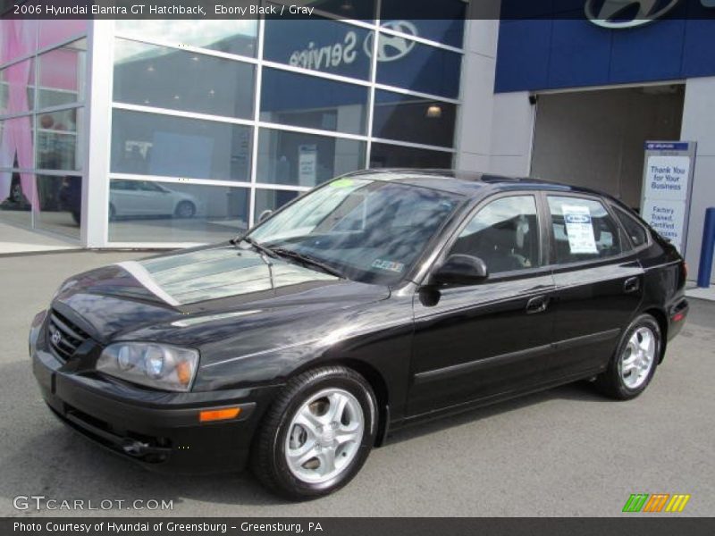Ebony Black / Gray 2006 Hyundai Elantra GT Hatchback