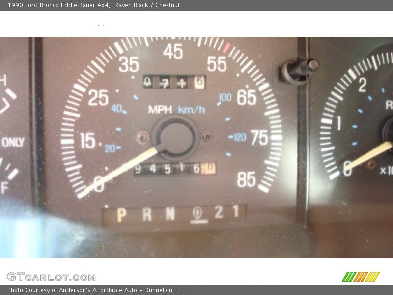 Raven Black / Chestnut 1990 Ford Bronco Eddie Bauer 4x4