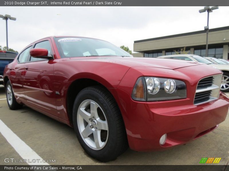 Inferno Red Crystal Pearl / Dark Slate Gray 2010 Dodge Charger SXT