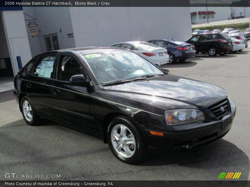 Ebony Black / Gray 2006 Hyundai Elantra GT Hatchback