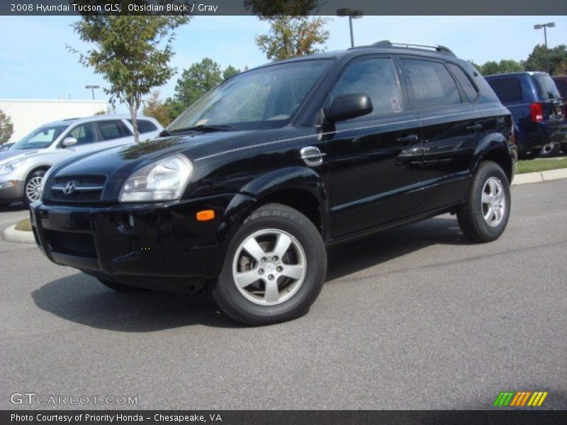 Obsidian Black / Gray 2008 Hyundai Tucson GLS