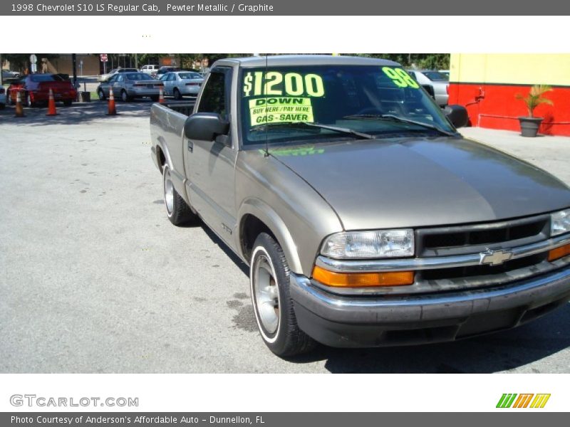 Pewter Metallic / Graphite 1998 Chevrolet S10 LS Regular Cab