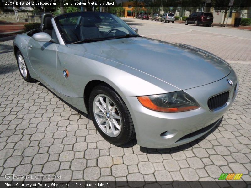 Titanium Silver Metallic / Black 2004 BMW Z4 2.5i Roadster