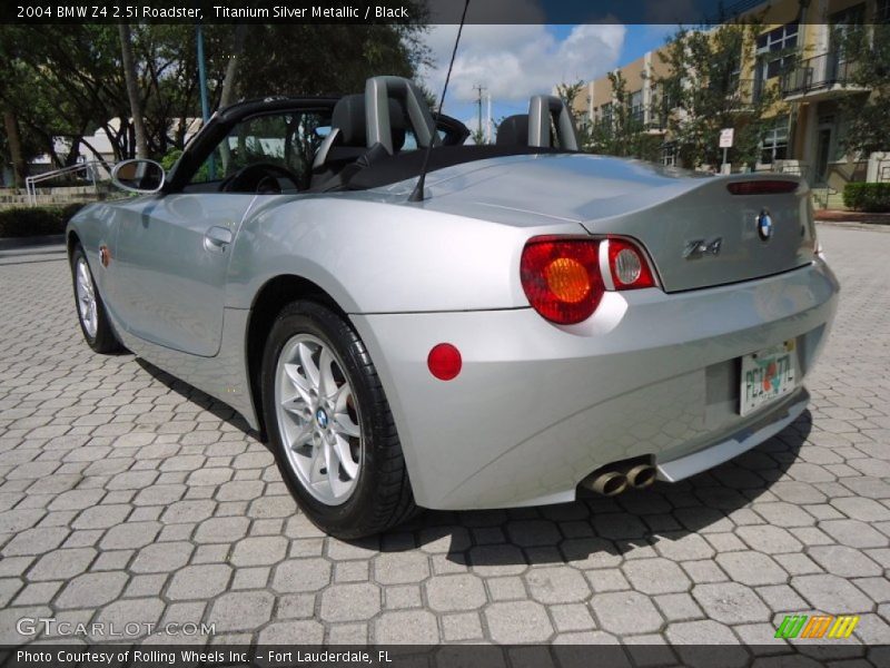 Titanium Silver Metallic / Black 2004 BMW Z4 2.5i Roadster