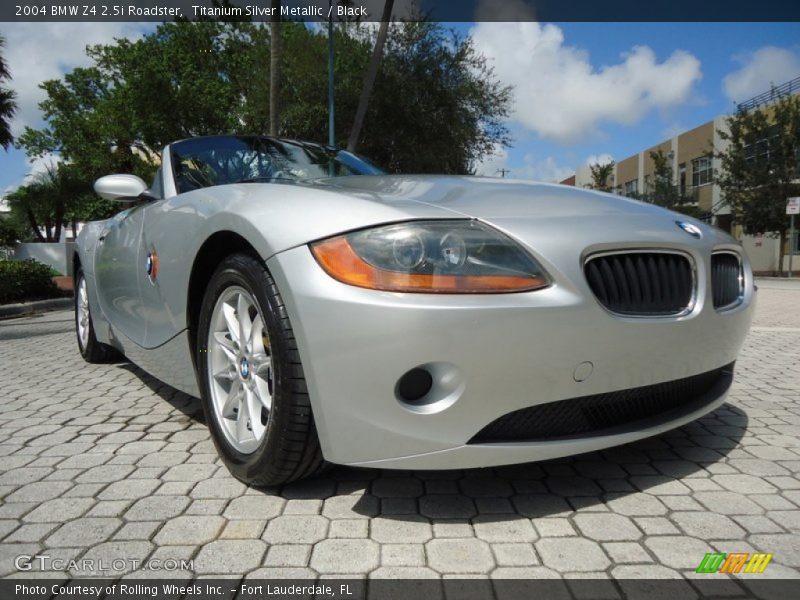 Titanium Silver Metallic / Black 2004 BMW Z4 2.5i Roadster