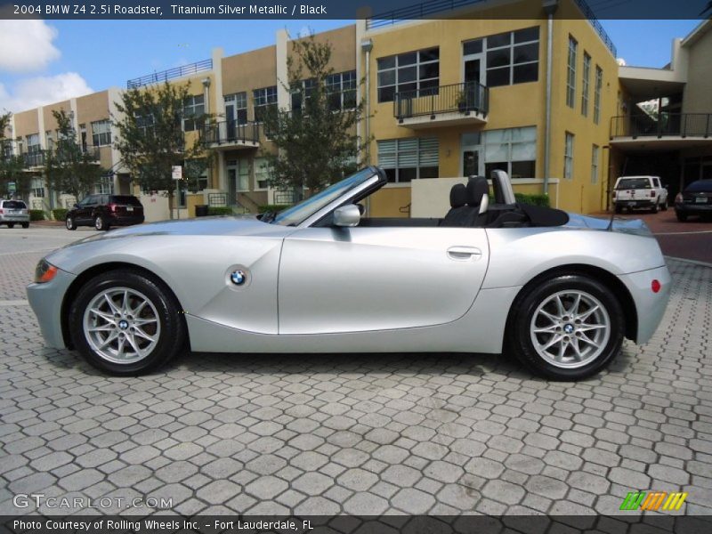 Titanium Silver Metallic / Black 2004 BMW Z4 2.5i Roadster