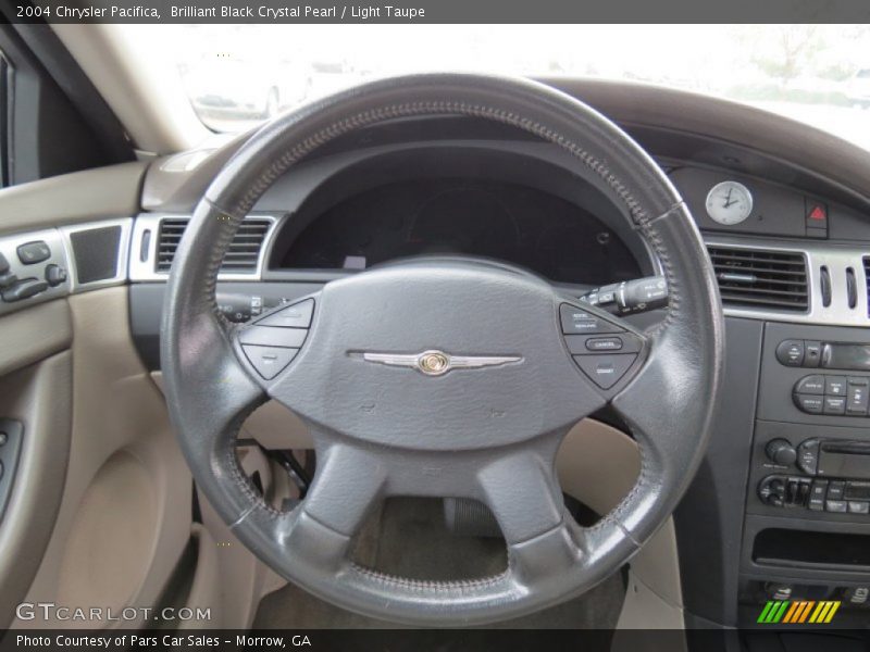 Brilliant Black Crystal Pearl / Light Taupe 2004 Chrysler Pacifica
