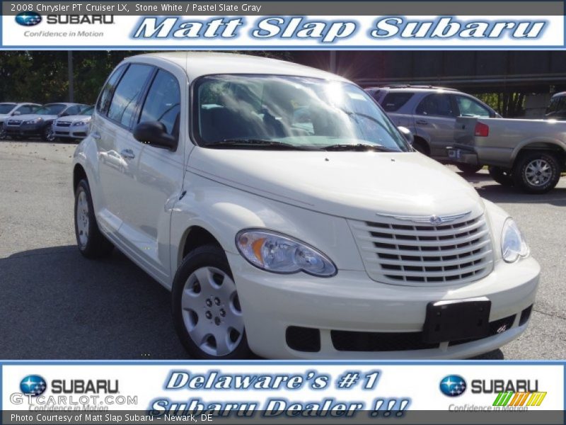 Stone White / Pastel Slate Gray 2008 Chrysler PT Cruiser LX