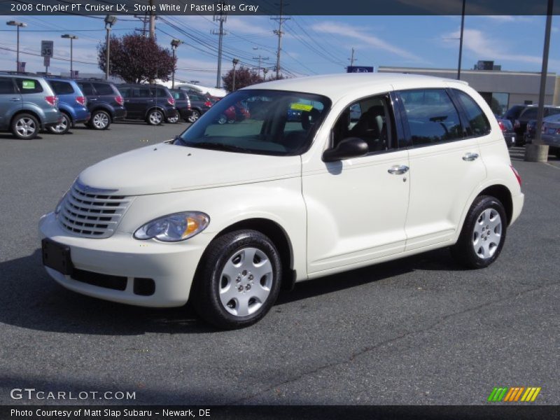 Stone White / Pastel Slate Gray 2008 Chrysler PT Cruiser LX