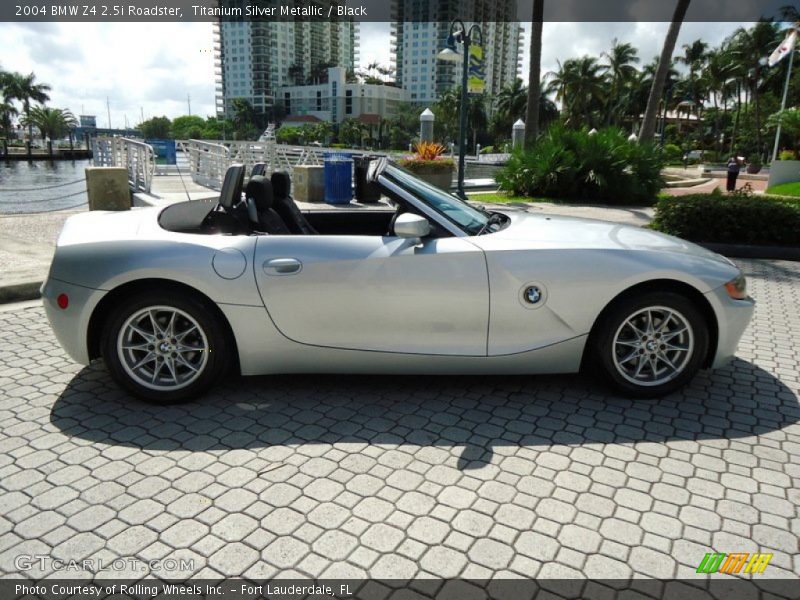 Titanium Silver Metallic / Black 2004 BMW Z4 2.5i Roadster
