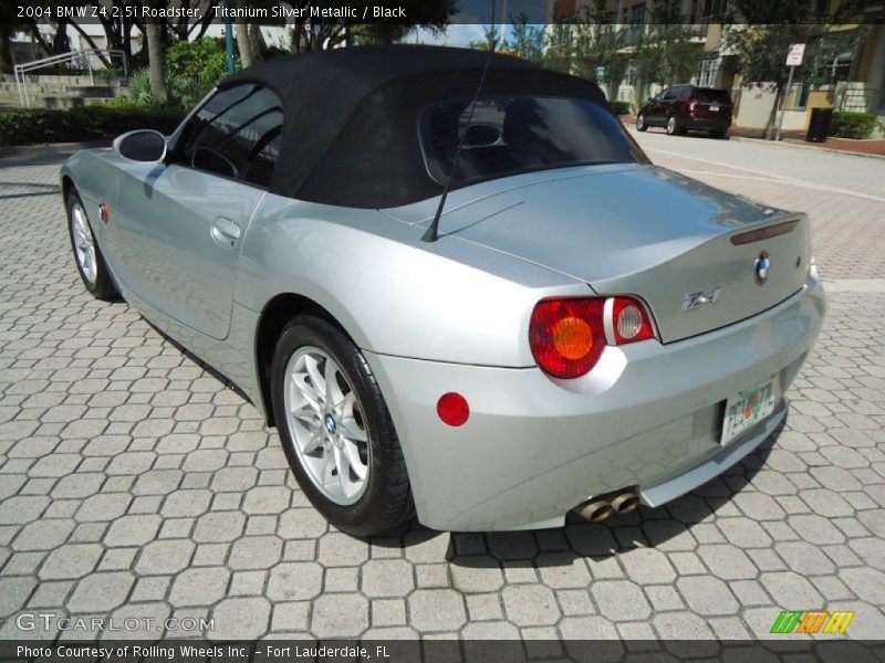 Titanium Silver Metallic / Black 2004 BMW Z4 2.5i Roadster