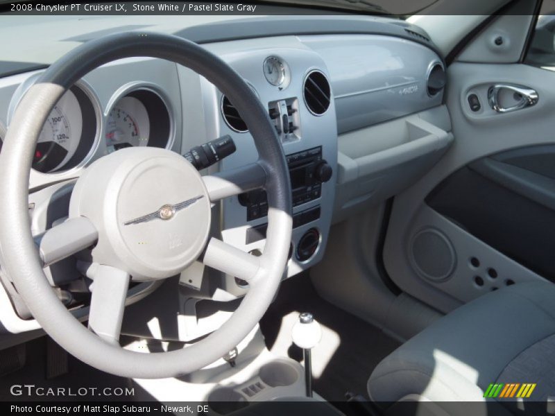 Stone White / Pastel Slate Gray 2008 Chrysler PT Cruiser LX