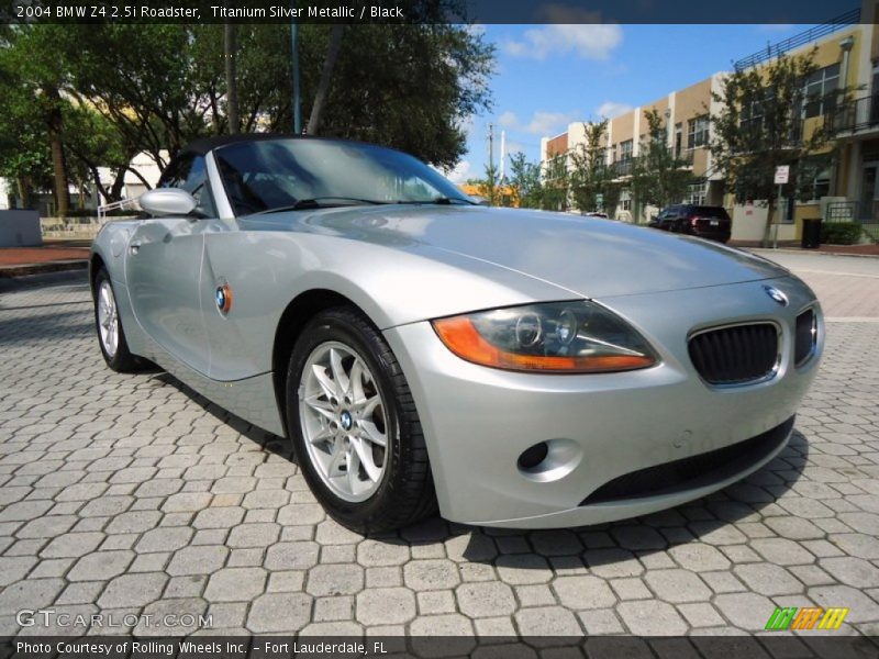 Titanium Silver Metallic / Black 2004 BMW Z4 2.5i Roadster