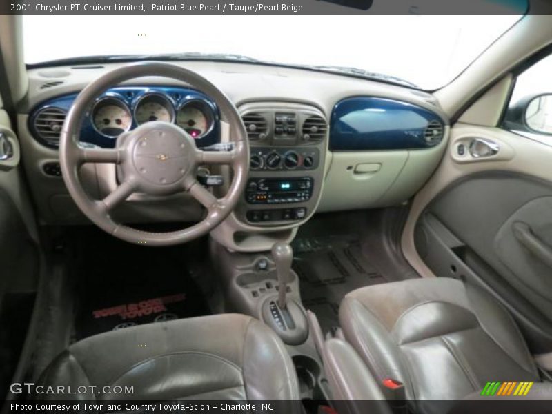 Patriot Blue Pearl / Taupe/Pearl Beige 2001 Chrysler PT Cruiser Limited